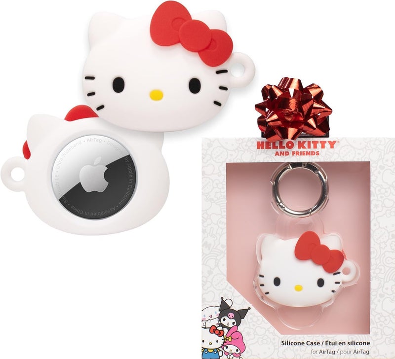 iFace Sanrio Friends Special Edition Silicone Protective Cover [ Compatible with Apple AirTag ][Cute Character Case] [Carabiner Keychain Clip Included] - Hello Kitty - Image 1